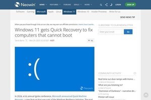 起動できないWindows 11を高速回復する新機能が登場